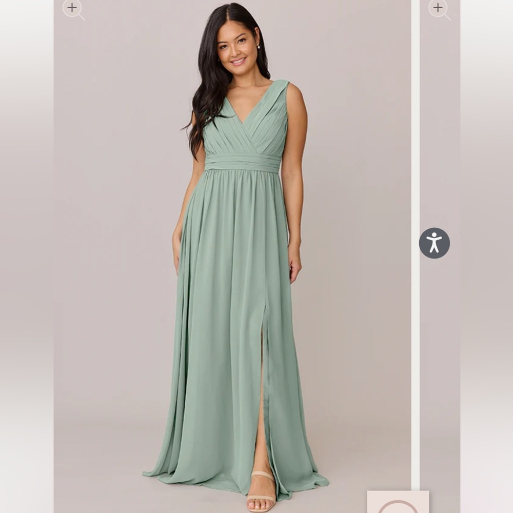 Revelry Kiera Chiffon Dress in Sage